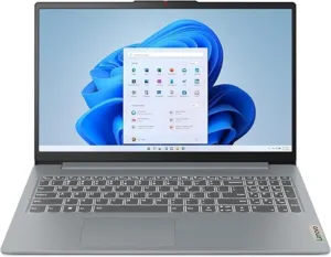 LENOVO IDEAPAD SLIM 3 15ABR8 – AMD Ryzen 7 5825U Processor (Up to 4.5 GHz, 16 MB Cache, 8 Cores, 16threads), 15.6” FHD (1920 x 1080) IPS Touchscreen 300 nits Anti-glare Screen display, 512GB SSD, 16GB DDR4 RAM,Windows 11 Home