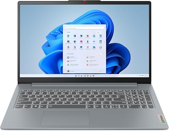 LENOVO IDEAPAD SLIM 3 15ABR8 – AMD Ryzen 7 5825U Processor (Up to 4.5 GHz, 16 MB Cache, 8 Cores, 16threads), 15.6” FHD (1920 x 1080) IPS Touchscreen 300 nits Anti-glare Screen display, 512GB SSD, 16GB DDR4 RAM,Windows 11 Home