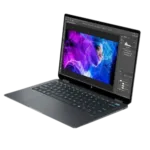 HP OmniBook Ultra Flip 14-fh0033dx (AW5Z6UA) – Intel® Core™ Ultra 9 288V (up to 5.1 GHz), 14″ diagonal 3K OLED touch display, 2 TB PCIe® Gen4 NVMe™ Performance M.2 SSD, 32 GB LPDDR5x-8533 MT/s (onboard) RAM, Windows 11 Home. Eclipse gray