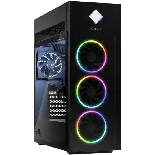 OMEN BY HP 45L GAMING DESKTOP – Intel®️ Core™️ Ultra 7 265k1 TB PCIe®️ Gen4 NVMe™️ M.2 SSD, Kingston FURY 32 GB DDR5-6000 MT/s XMP RGB Heatsink (2 x 16 GB) Transfer rates up to 6000 MT/s, NVIDIA®️ GeForce RTX™️ 5070TI (16 GB GDDR7 dedicated), Windows 11 Pro