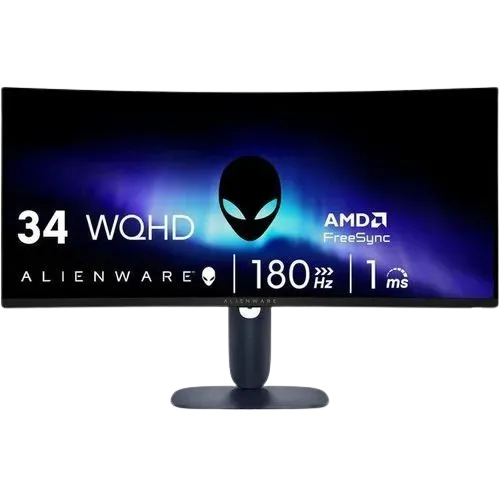 DELL ALIENWARE 34 GAMING MONITOR (AW3425DWM) – 34” WQHD (3440 x 1440), 180 Hz, 1500R Curved Screen, Anti-Glare, HDMI, USB.