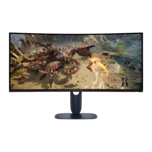 DELL ALIENWARE 34 GAMING MONITOR (AW3425DWM) – 34” WQHD (3440 x 1440), 180 Hz, 1500R Curved Screen, Anti-Glare, HDMI, USB.