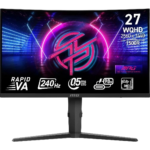 MSI MPG 275CQRXF – 27 INCH MONITOR QHD Wide (2560×1440) 240HX HDMI, ANTI-GLARE, MATTE.