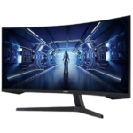 SAMSUNG 34 Inch Odyssey G5 G55T QHD Curved Gaming Monitor (C334G55TWWN) – 1000R Curved Screen, 165Hz, Ultra-WQHD, HDMI.