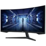 SAMSUNG 34 Inch Odyssey G5 G55T QHD Curved Gaming Monitor (C334G55TWWN) – 1000R Curved Screen, 165Hz, Ultra-WQHD, HDMI.