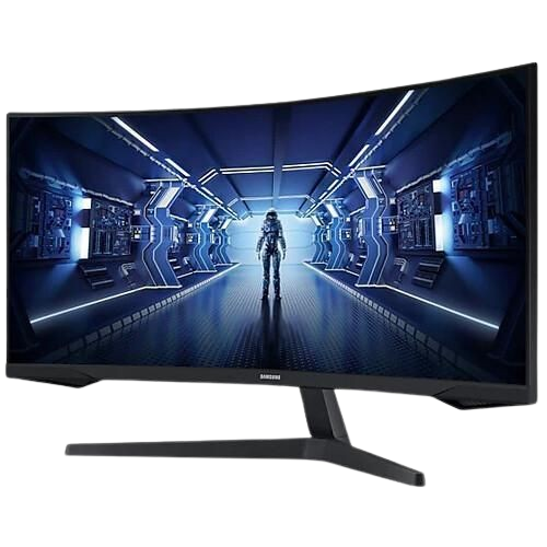 SAMSUNG 34 Inch Odyssey G5 G55T QHD Curved Gaming Monitor (C334G55TWWN) – 1000R Curved Screen, 165Hz, Ultra-WQHD, HDMI.
